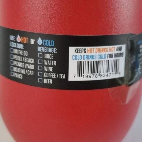 Fiestaware Fiesta 15 oz WINE Tumbler Travel Cup Mug SCARET RED